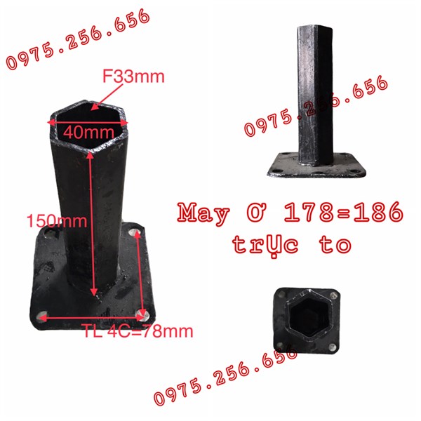 May ơ 178=186 trục to Phụ tùng máy cày
