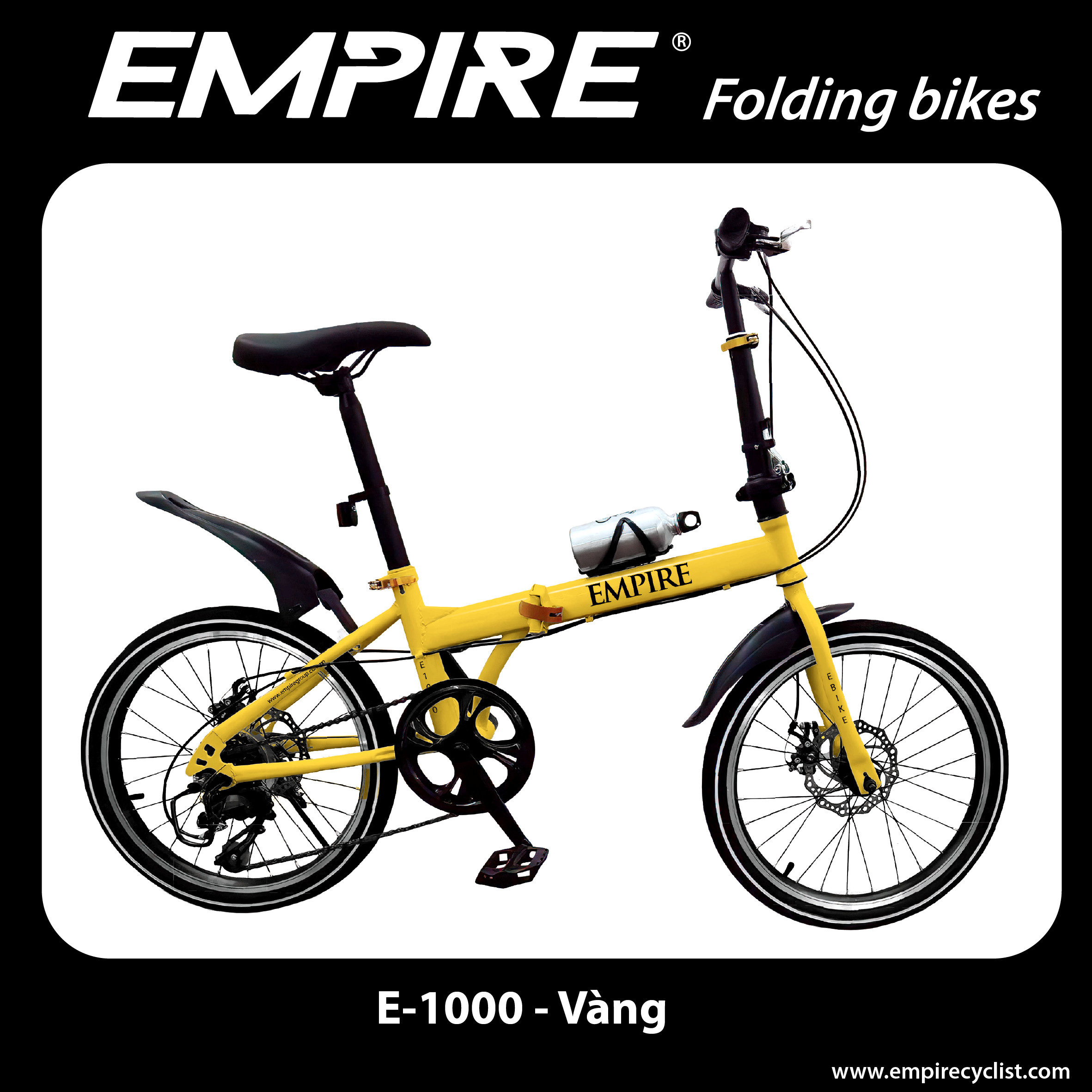 Xe đạp gấp E1000 màu vàng