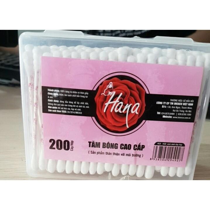 [Combo 4] Tăm bông cao cấp Hana lõi giấy 200 que
