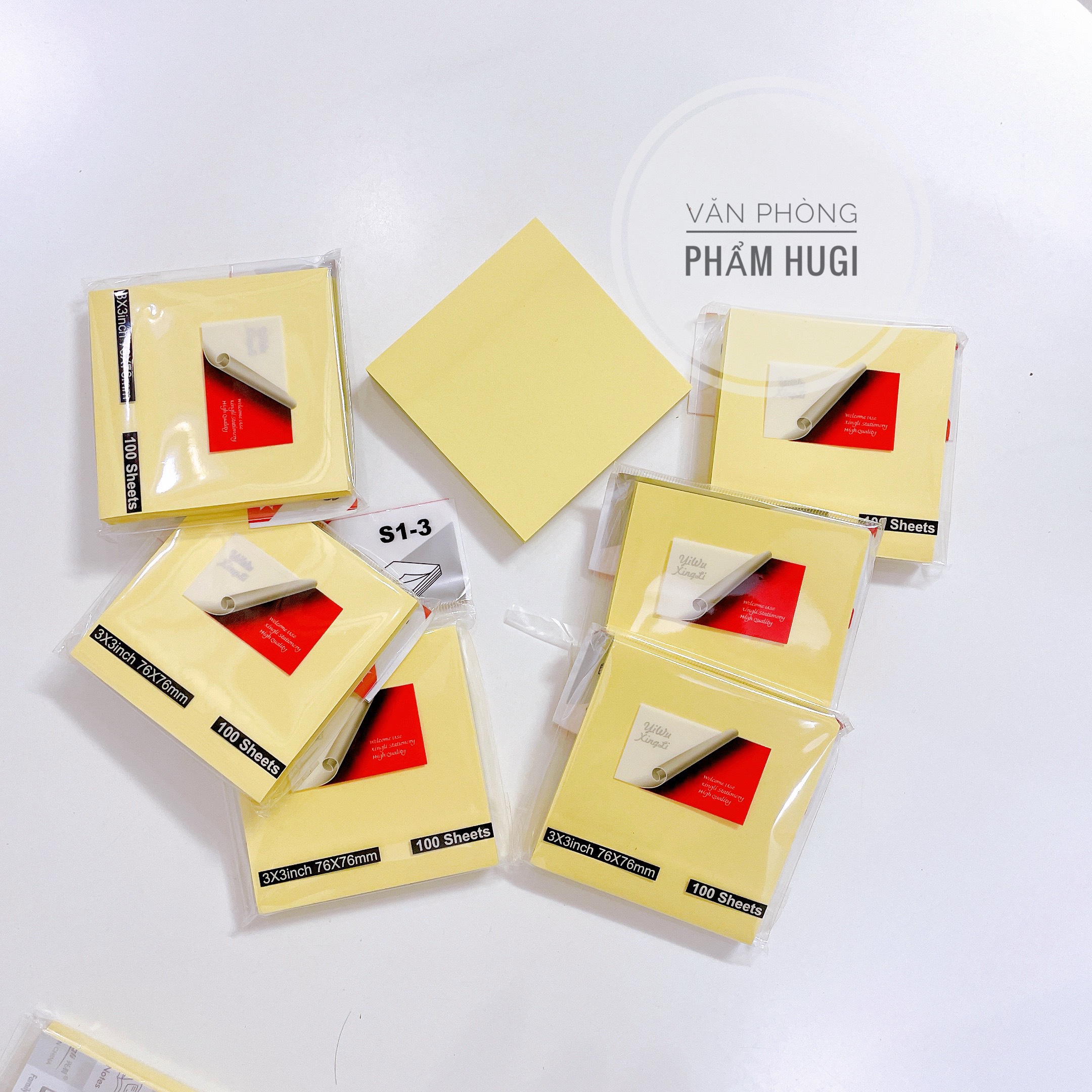 Square gold sticky notes (76x76mm) approximately 100 sheets