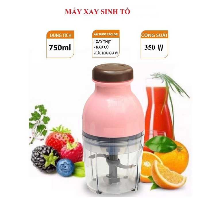 Máy xay thực phẩm đa năng cao cấp công nghệ Nhật Bản - Máy xay thịt, rau củ quả với 4 lưỡi dao sắc bén