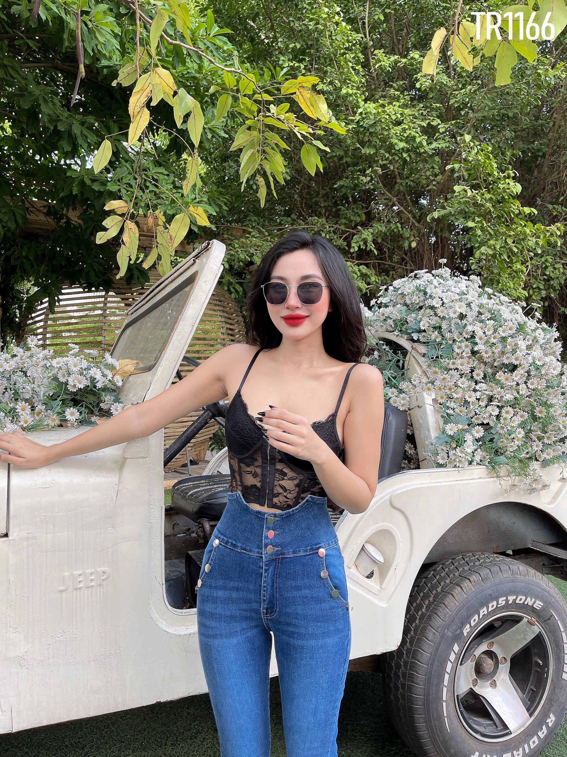 Quần Jean Nữ Lưng Siêu Cao Kiểu Co Giãn