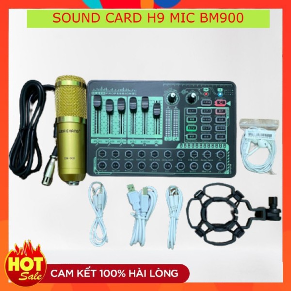 Bảng giá Combo Bộ Livestream Thu Âm Mic BM900 và Sound Card H9 PRO Bluetooth Autotune Giá Rẻ . Bảo Hành Lên Đến 12 Tháng Phong Vũ