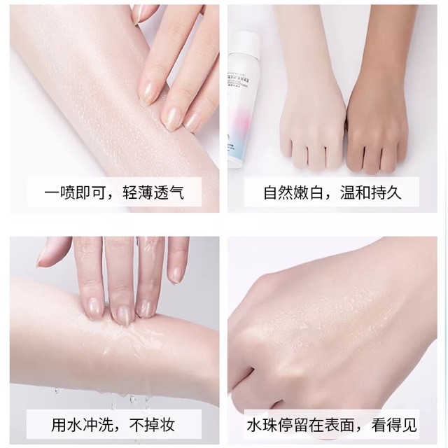 Xịt Chống Nắng Làm Trắng Da maycreate 150ml