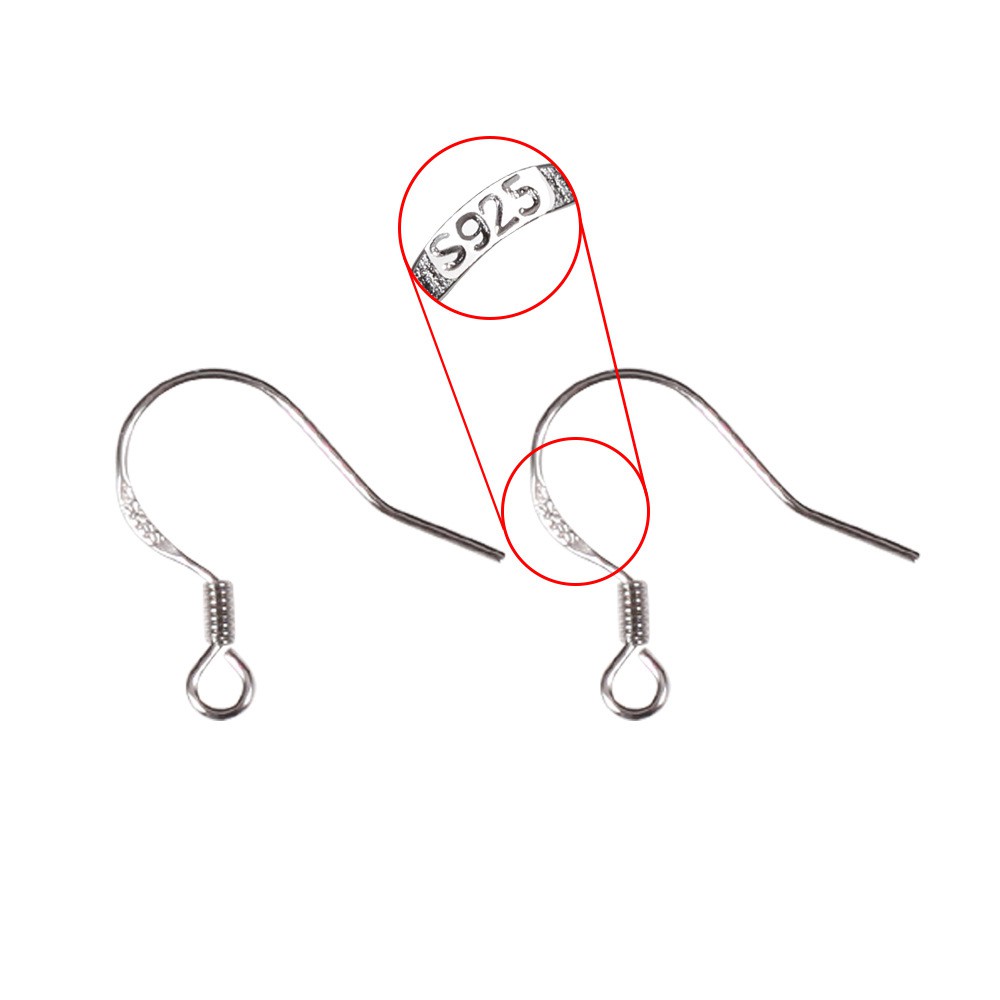Móc hoa tai bạc để làm đồ handmade diy - cb470