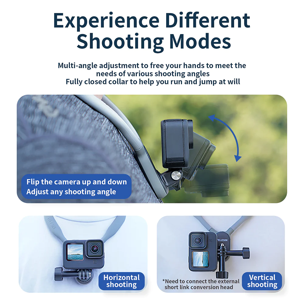 Vòng đeo cổ TELESIN dành cho Gopro và Action camera (hàng chính hãng)