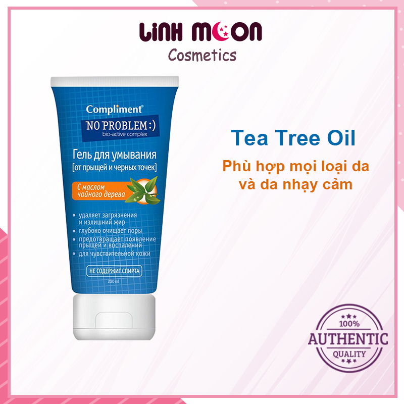 Sữa Rửa Mặt Compliment No Problem Dạng Gel, Giảm Viêm, Mụn 200ml