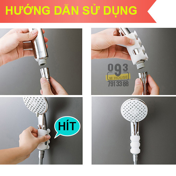 Bathroom Suction Cup Bracket Suction Cup Holder for Shower for over the Wall Durable Reusable Silicone Punch-free Shower Head Holder Reusable Durable Suction Cup Shower Bracket Mount Bathroom Wall Rack Stand Bathroom Accesso