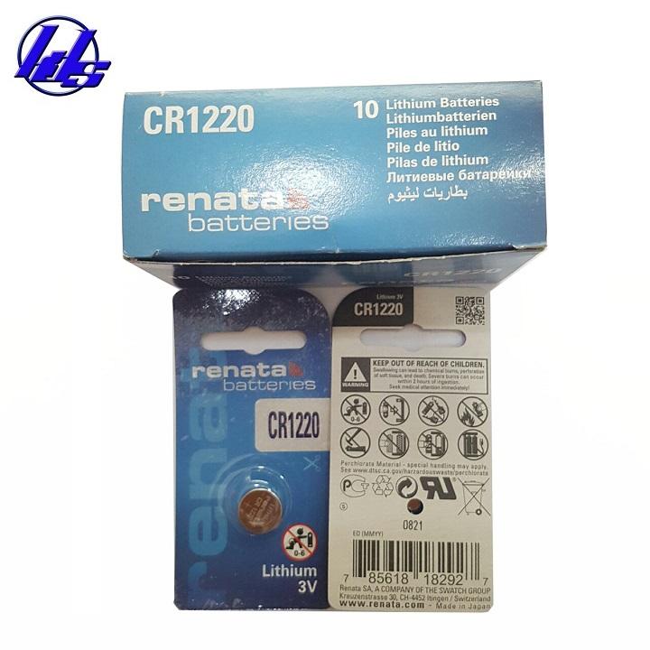 Pin CR1220 Renata lithium - Vỉ 1 viên