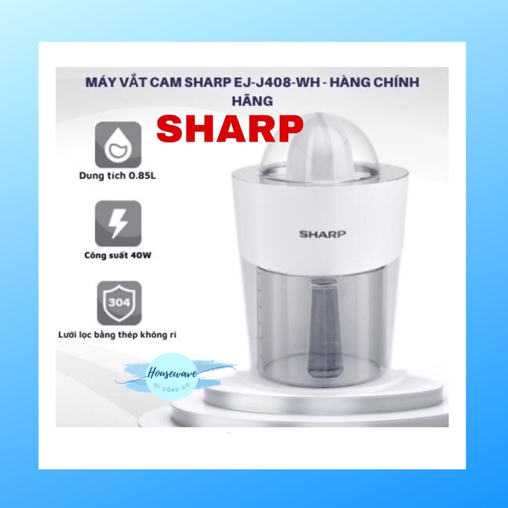 Máy Vắt Cam Sharp EJ-J408-WH (0.85L)- Hàng Chính Hãng