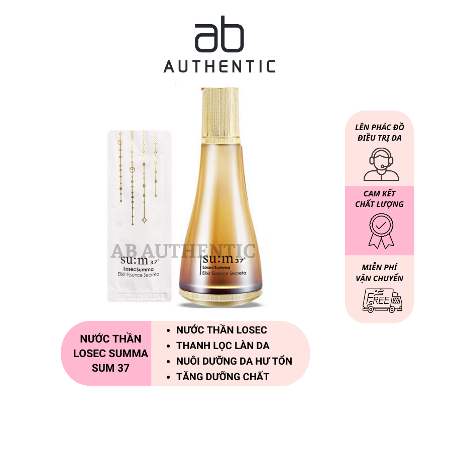 Combo 5 Gói sample Nước thần thanh lọc tái sinh da Sum 37 LosecSumma Elixir Essence Secreta - AB Authentic