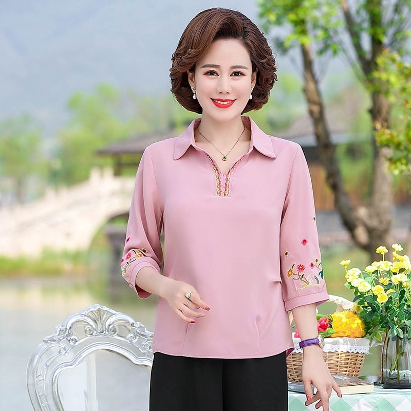 ÁO SƠ Mi thêu hoa tay- ÁO Sơ mi QC