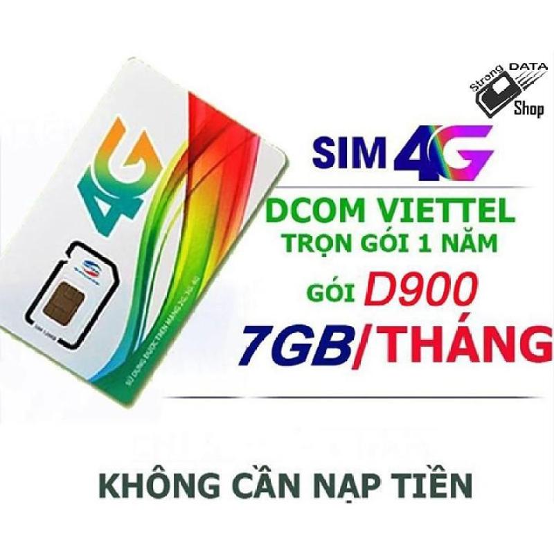 Bảng giá Sim4G Viettel D900 miễn phí 12 tháng sử dụng [ 7GB-THÁNG x 12 tháng ] Phong Vũ