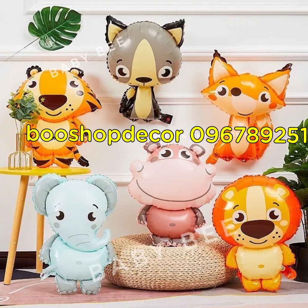Bóng Trang Trí Hình Các Con Thú Siêu Đáng Yêu Booshopdecor