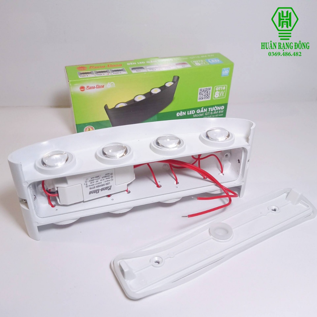 Đèn LED gắn tường Rạng Đông - Model: GT18.4M 8W