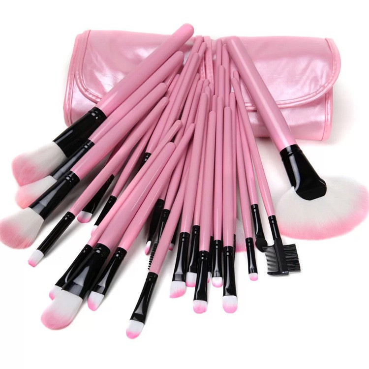 Set makeup, professional makeup brush included holster (multi-color) include brushes brush eyeshadow brush eye brush fan coating powder brush foundation cream highlight shading nose drawing eyebrow trim eyelid canopy eyeshadow plend eyeshadow brush blush