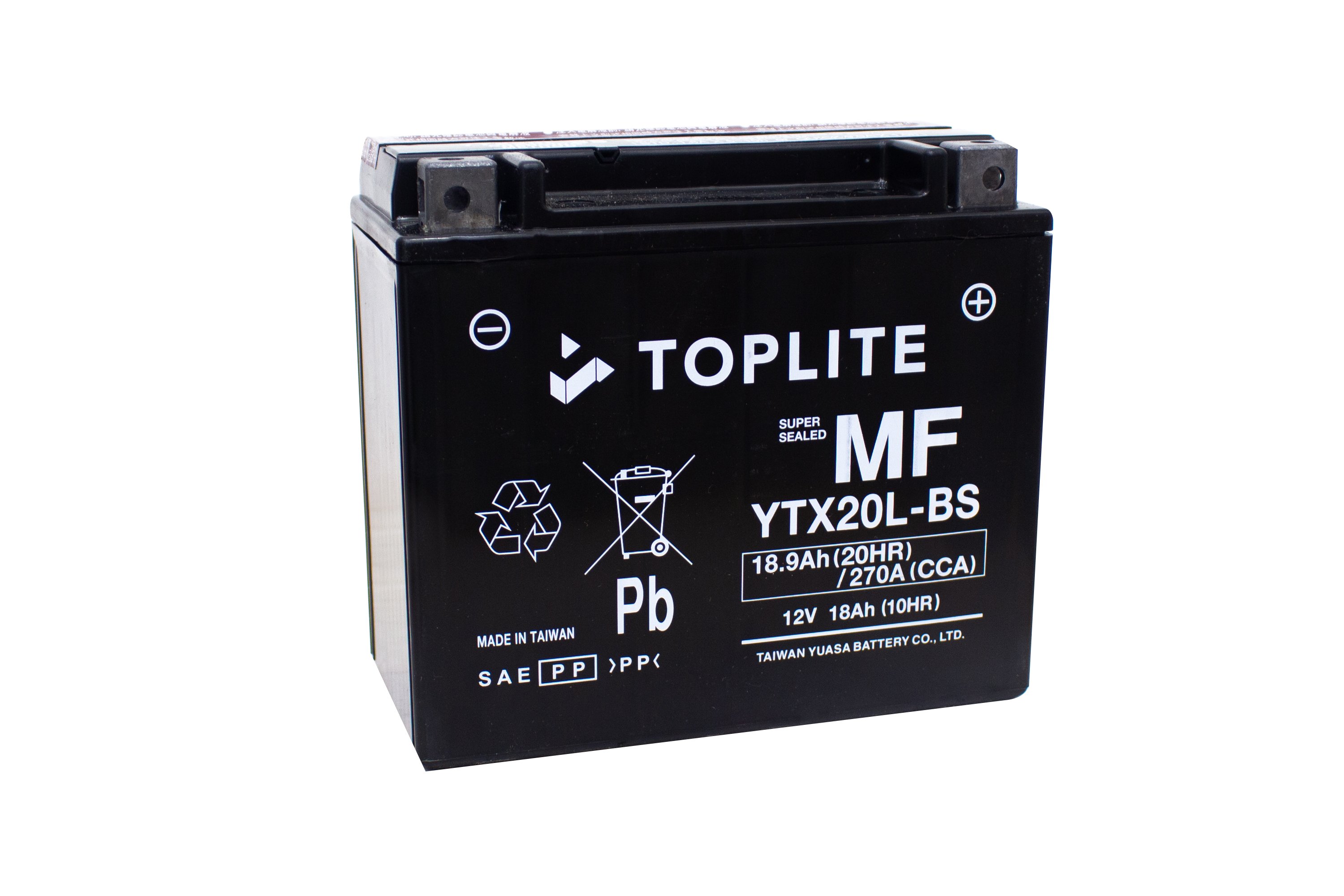 [HCM]Bình Ắc quy motor Toplite  YTX20L-BS (12V - 18Ah)