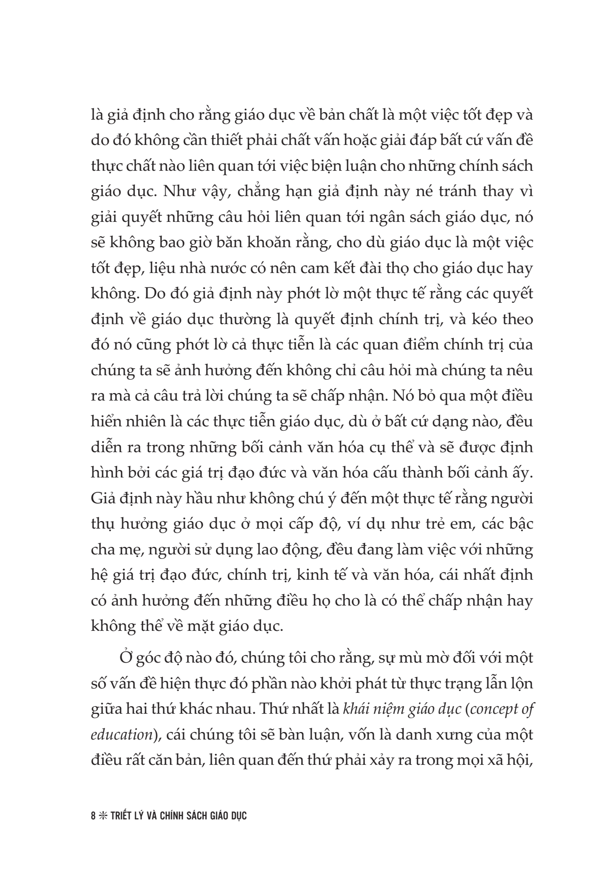 Sách Triết lý và chính sách giáo dục
