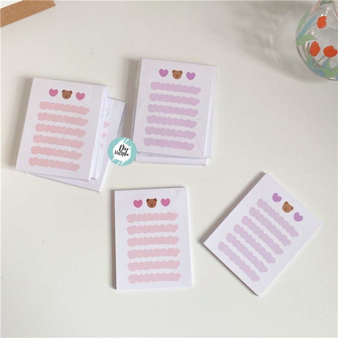 [HCM]GIẤY NOTE LOVE BEAR