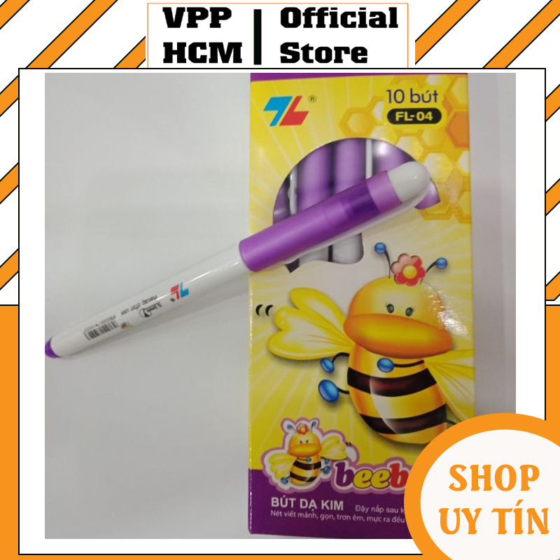 [1 Cây] Bút lông kim màu tím Beebee FL04 Thiên Long