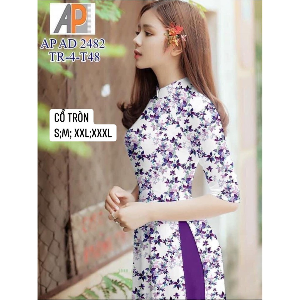 ❤️SIÊU SALE❤️ Áo Dài Lụa Hoa Nhí Ảnh Thật 100%