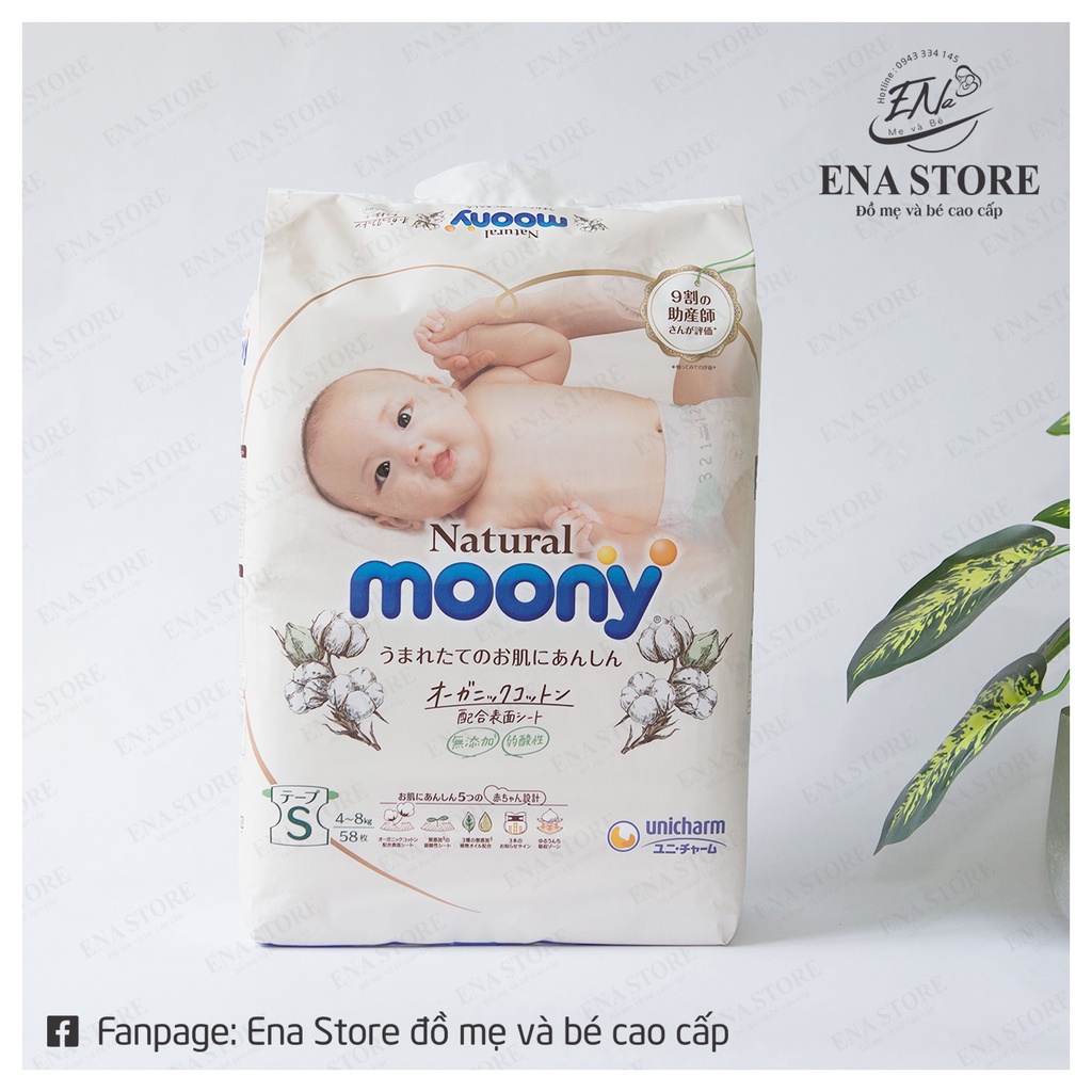 Tả Bỉm DánQuần Moony Natural Nội địa Nb63S58M46L38L36XL32 - MixASale