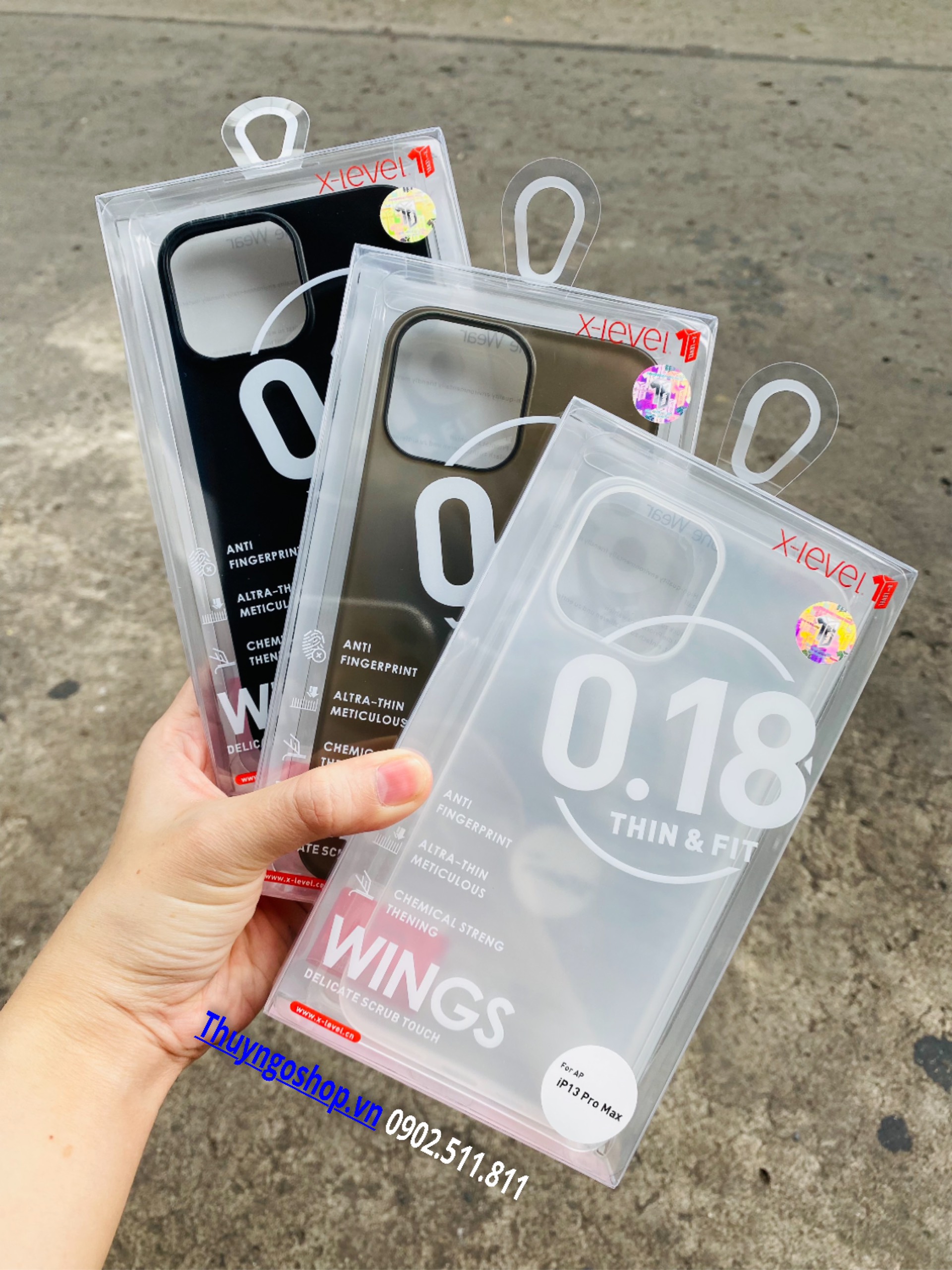 Ốp lưng nhám siêu mỏng 0.18mm X-Level Iphone 13 / 13 Pro / 13 Pro Max