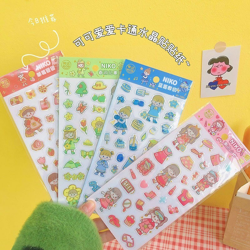 [ATKSHOP] Sticker nổi trang trí bé gái