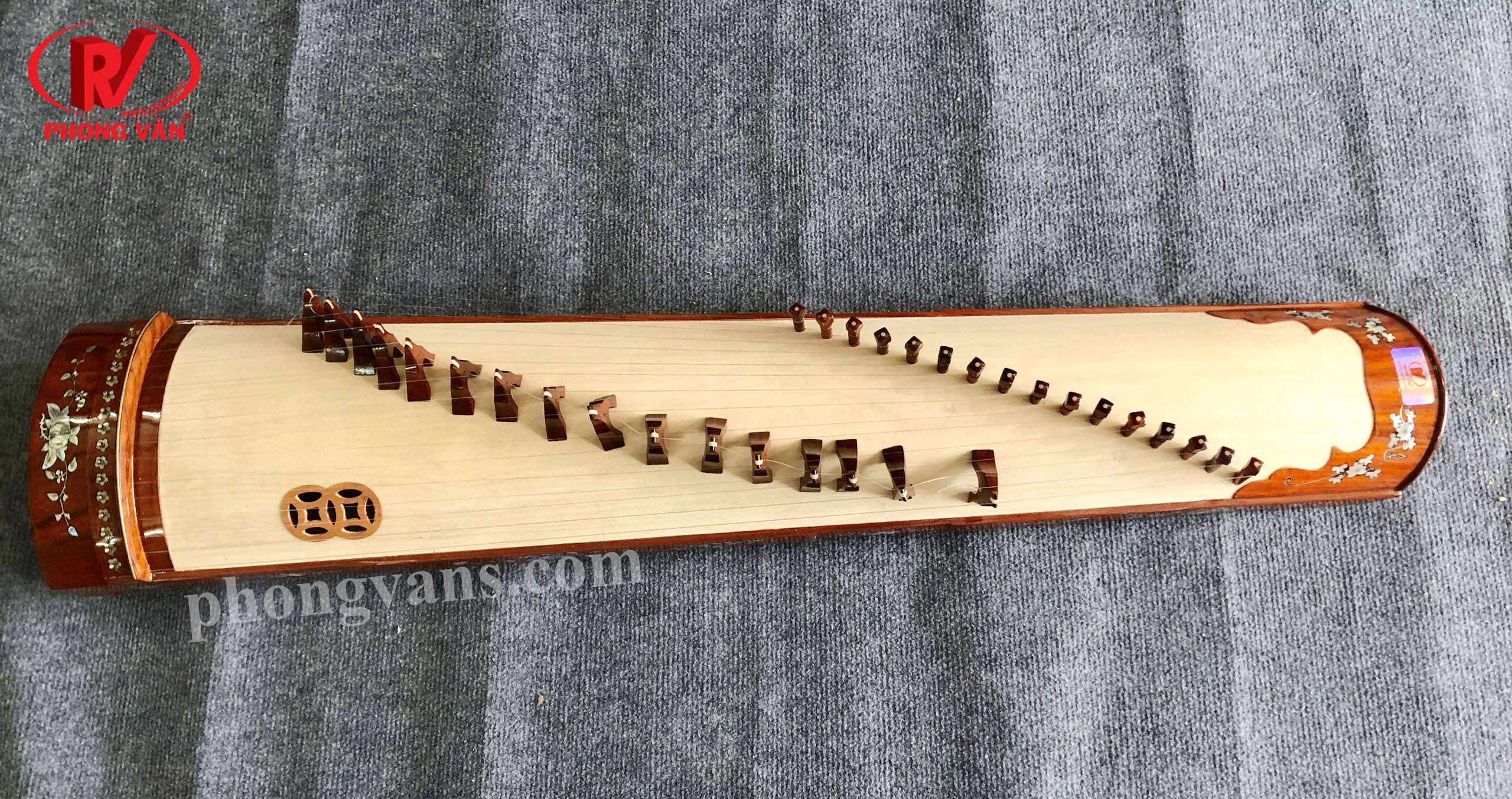 Đàn tranh 16 dây gỗ hương đỏ khảm trai