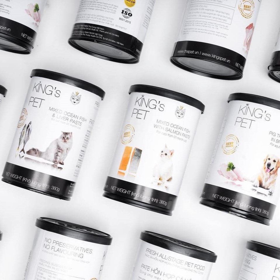 Pate King Pet dạng lon 380g cho chó mèo