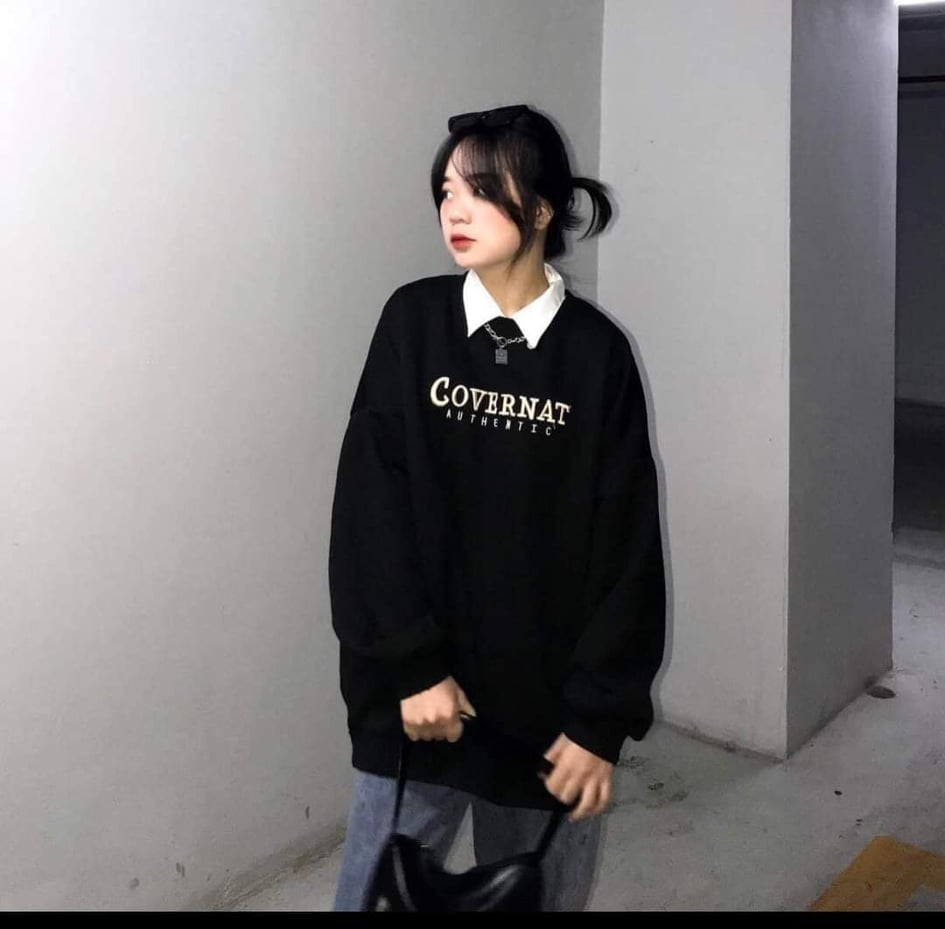 Ao ni sweater in chữ COVERNAT ( trọng lượng từ 40kg đến 60kg )