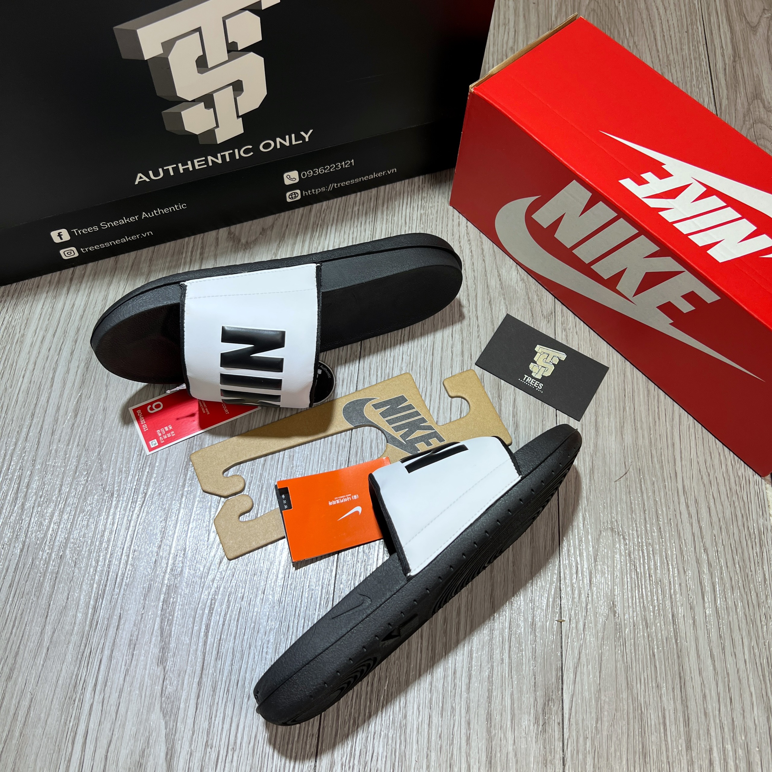 [CHÍNH HÃNG] Dép NIKE OFFCOURT BLACK WHITE BQ4632 011