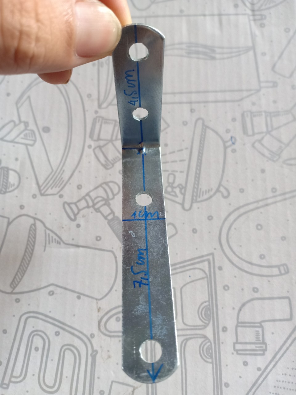 Bát giá đỡ, Ke góc vuông chữ L bản rộng 1cm