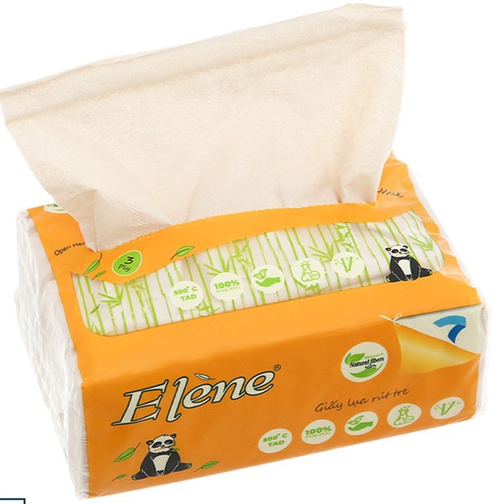 Thùng 30 gói giấy ăn lụa tre elene