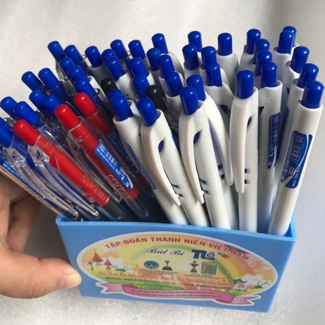 🎁 kệ 50 cây bút bi, viết cực êm tay