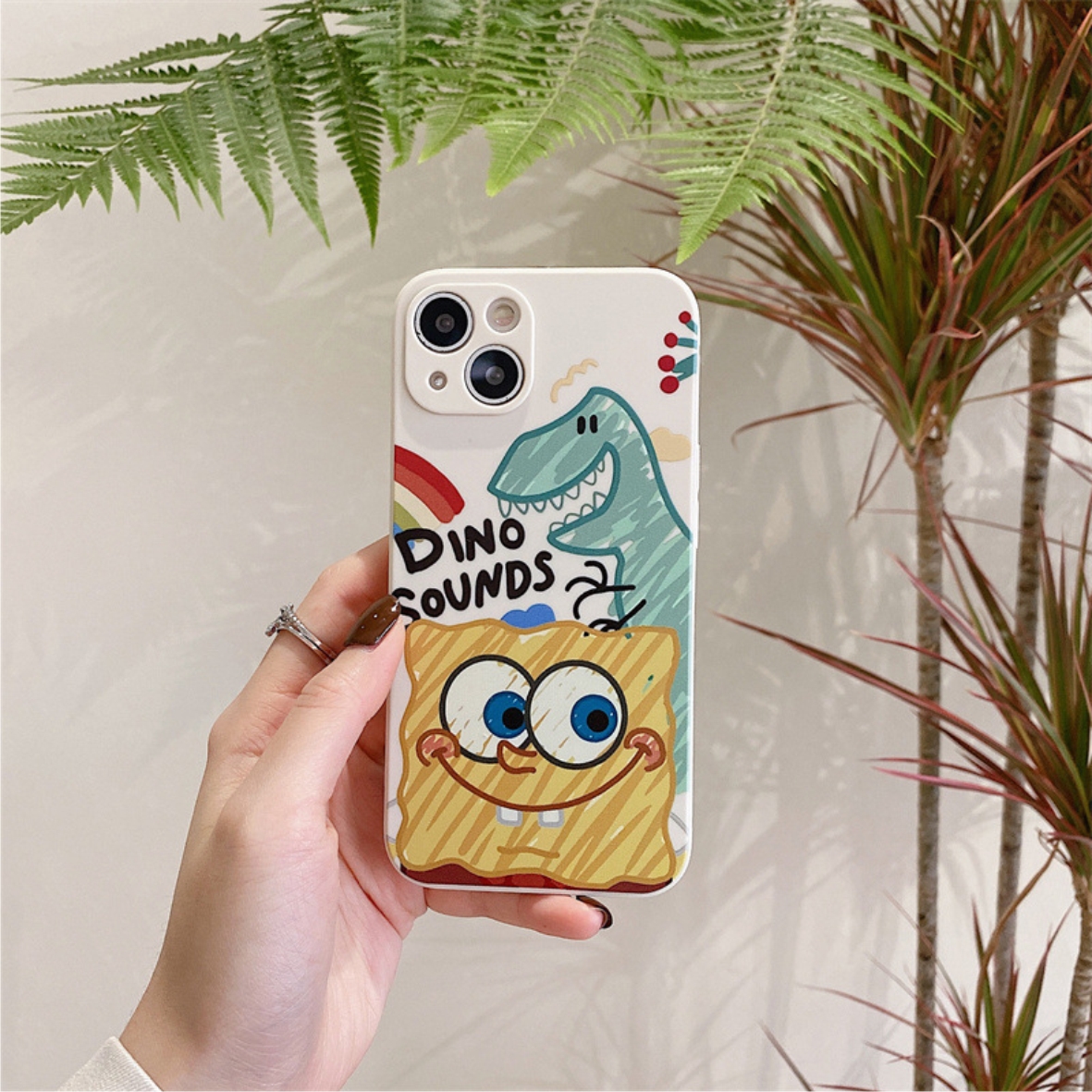 Ốp Lưng Silicon Màu Bảo Vệ Camera Dino sounds