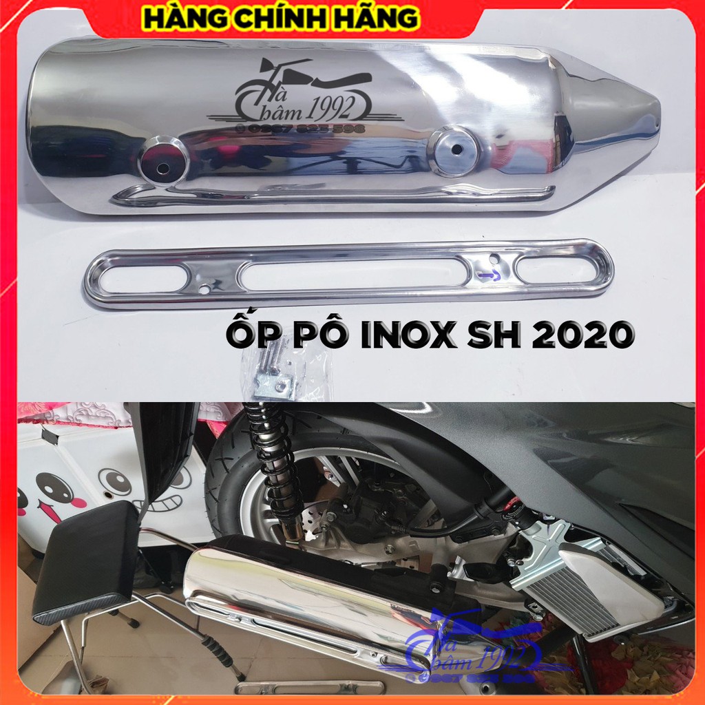 Ốp Pô Inox Dành Cho SH Việt 2020 - Phong Cách SH Ý, Ốp Pô SH 2020 - 2023, Ốp Bô SH 2020 - 2023