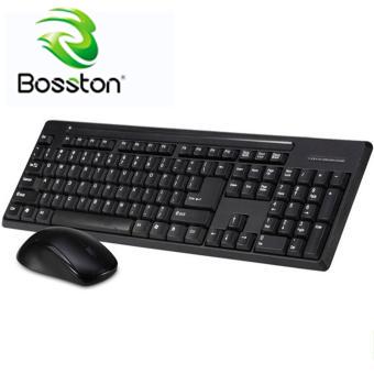 Combo BÀn PhÍm+chuỘt KhÔng DÂy Bosston Ws300 (Đen) By A&n Store