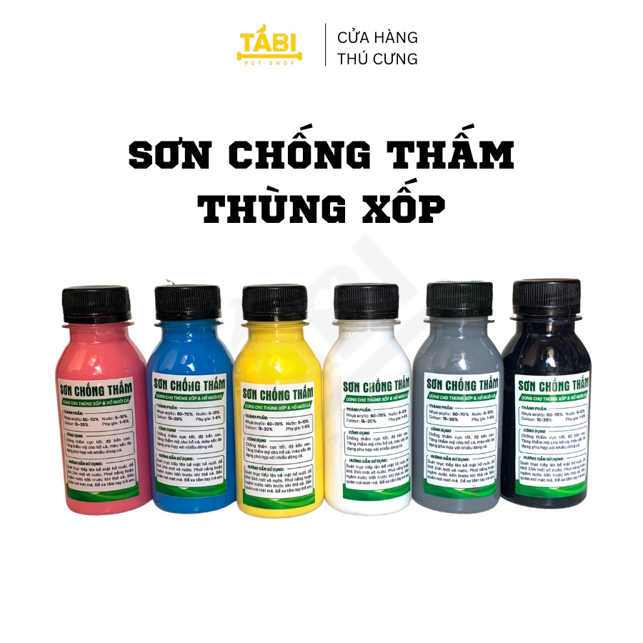 100ml sơn chống thấm hồ cá - sơn thùng xốp nuôi cá, không rò rĩ nước