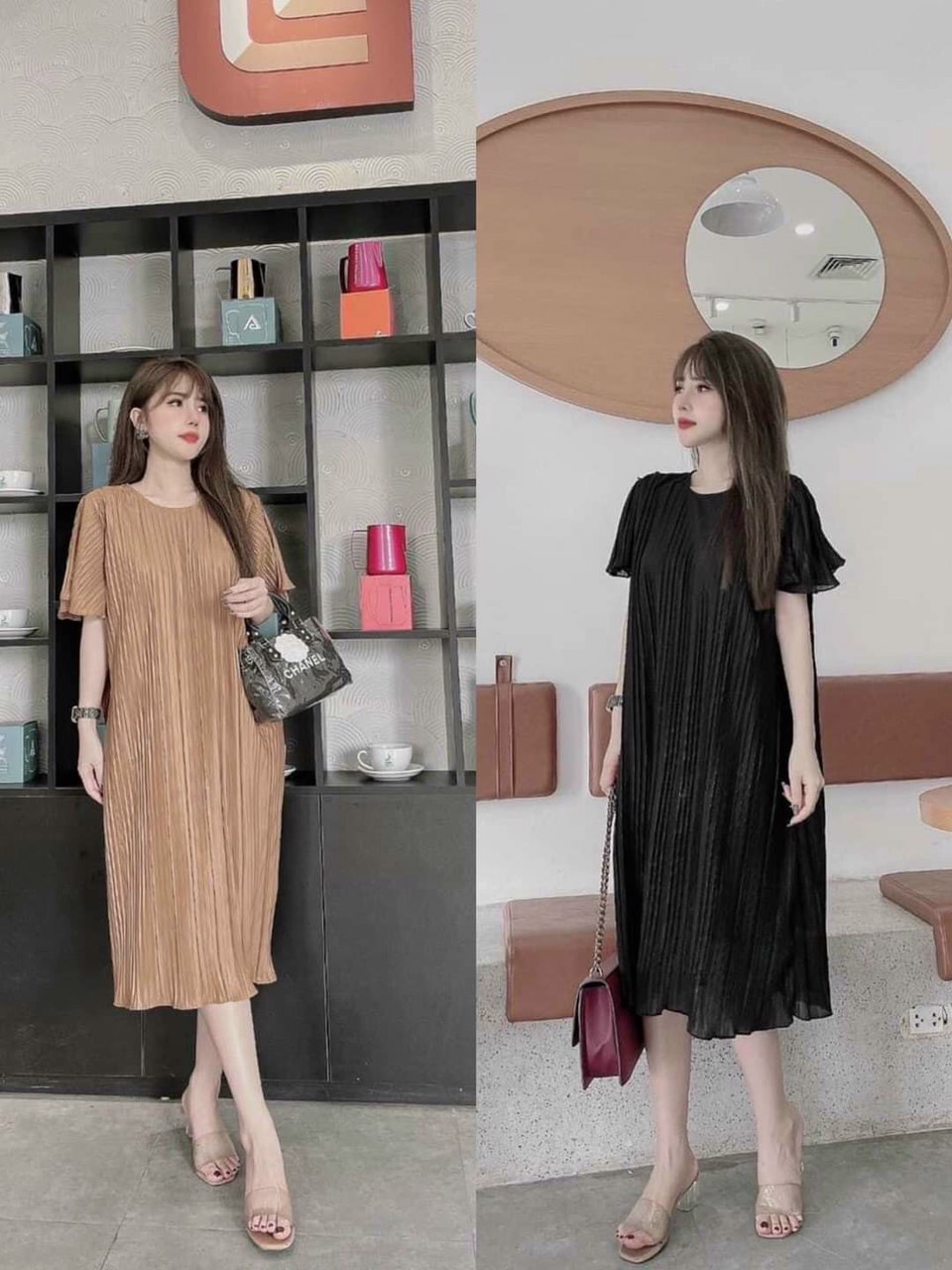 Váy bầu, đầm bầu dâp ly dáng suông thiết kế