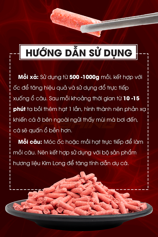 [Có sẵn] [Ảnh thật] [Chính hãng] Mồi hạt Kim Long câu cá Trắm, Chép vị Ốc