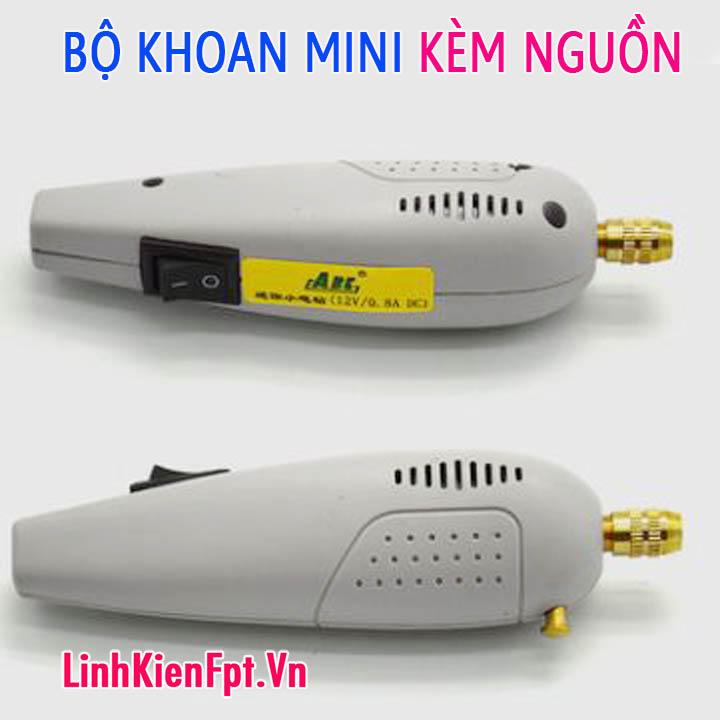 Máy khoan mini 12V Kèm Nguồn