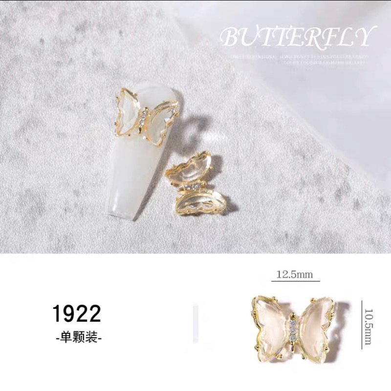 Charm bướm đá nail bướm thuỷ tinh gắn móng phụ kiện gắn móng