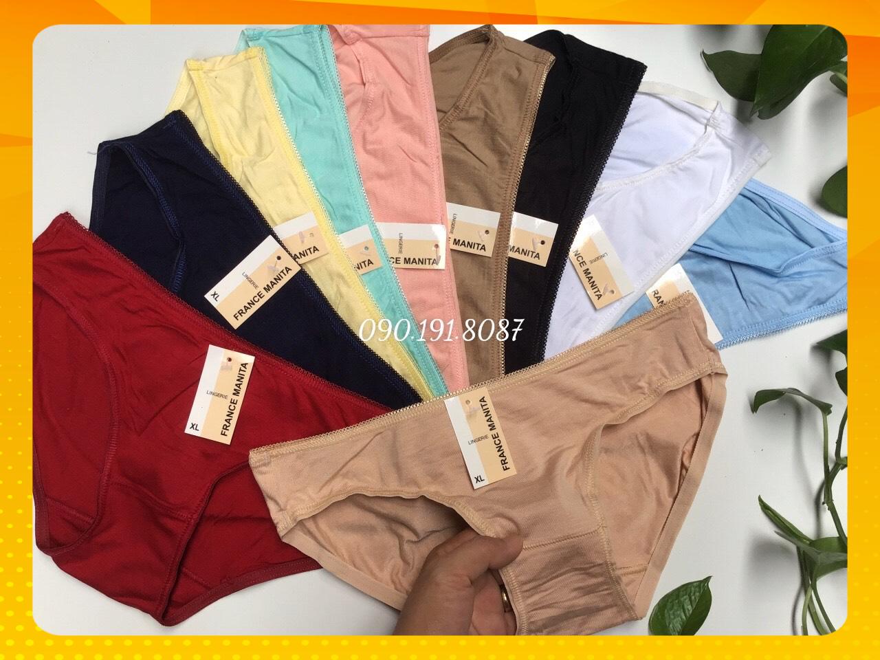Combo 10 quần sịp nữ cotton lụa mềm mịn mát co giãn size 30kg đến 70kg marketonline