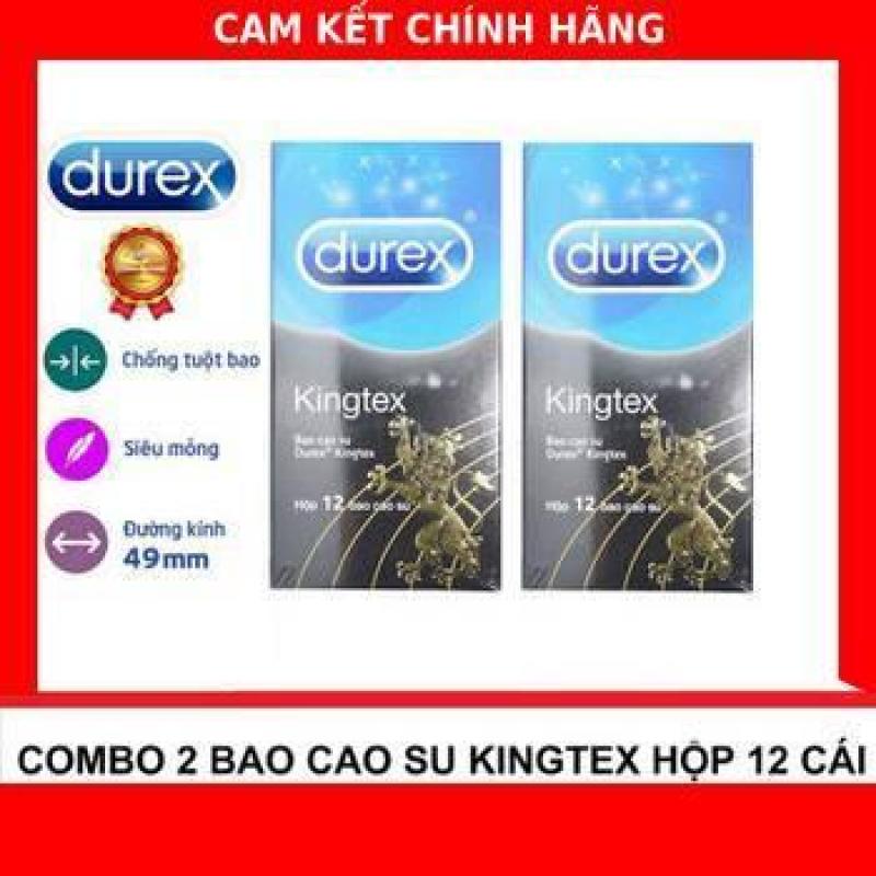 Bộ 2 Hộp Bao Cao Su Size Nhỏ 49mm ôm Khít Durex Kingtex Thái 12c (Thái Lan) nhập khẩu