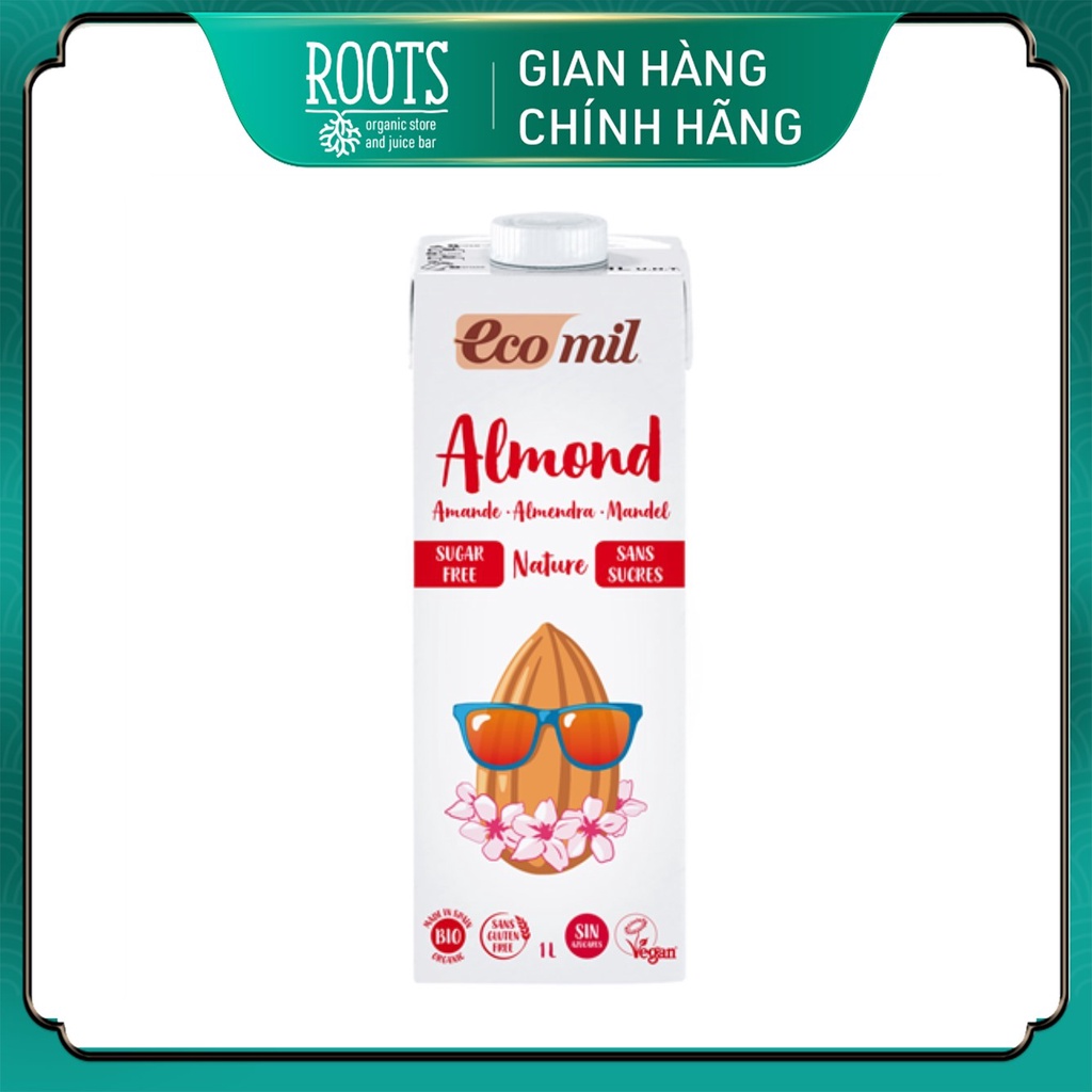 Sữa hạnh nhân không đường hữu cơ, bio almond milk, sugar free