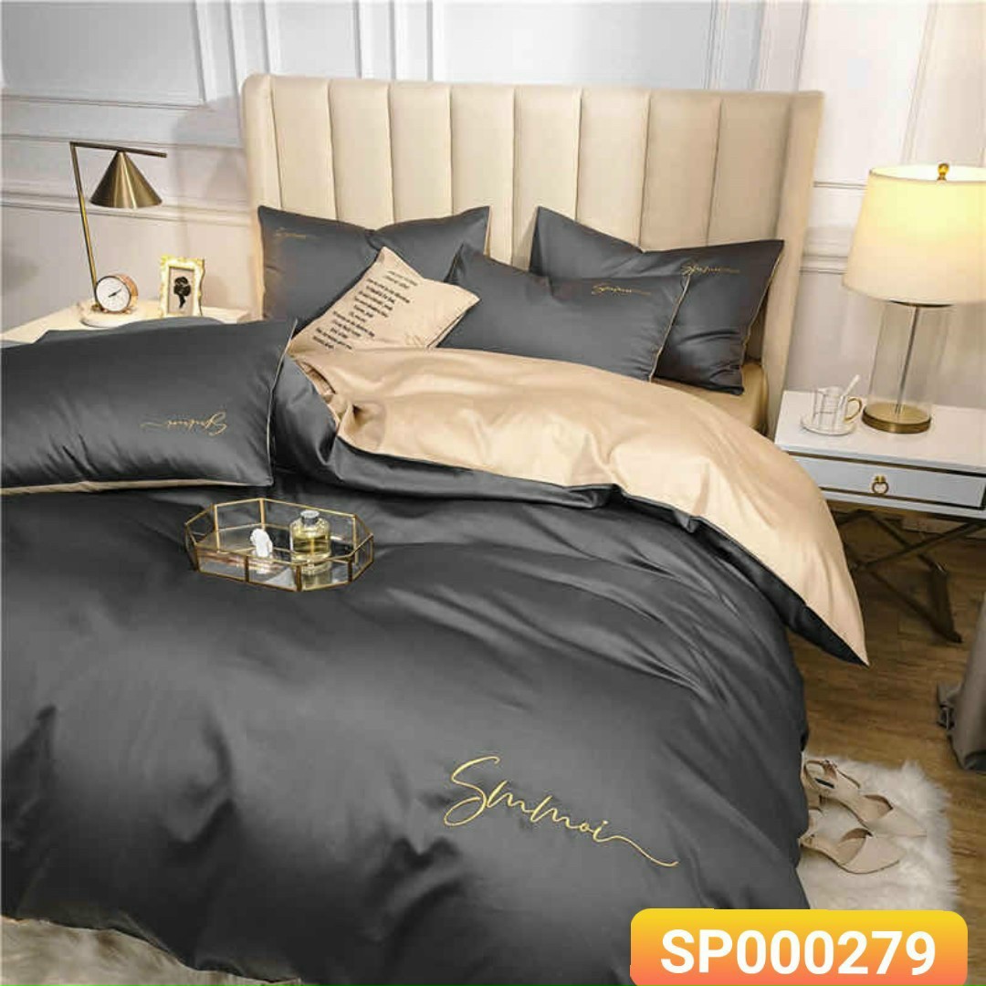 Bộ Chăn Ga Gối Lụa Sumoi 60s nhập khẩu cao cấp (mẫu y hình)