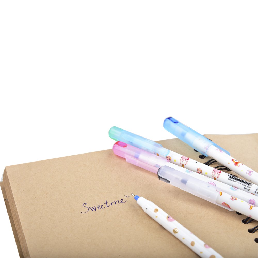 Com bo 3 Bút bi nến Thiên long TP 08 Xanh/đen