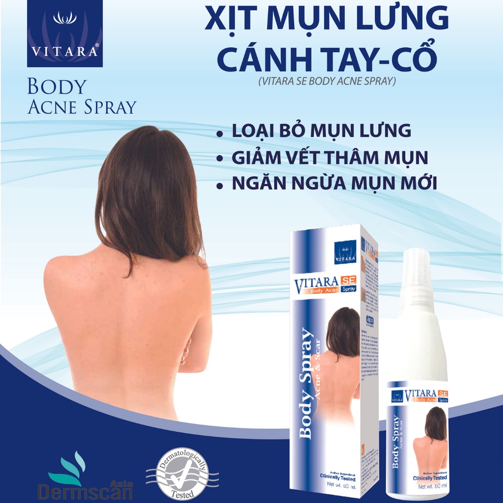 Xịt Mụn Lưng Và Ngực Vitara SE Body Acne Spray 50ml