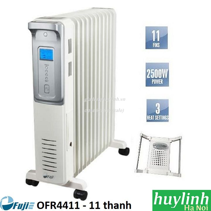 Máy sưởi dầu 11 thanh fujie ofr4411 - hẹn giờ + giá phơi